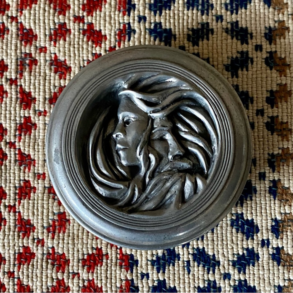 Vintage Jean Fraser for Aitkens Pewter Jewelry Trinket Box 1970s Canadian Design